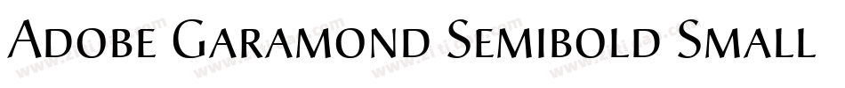 Adobe Garamond Semibold Small Caps & Oldstyle Figures字体转换